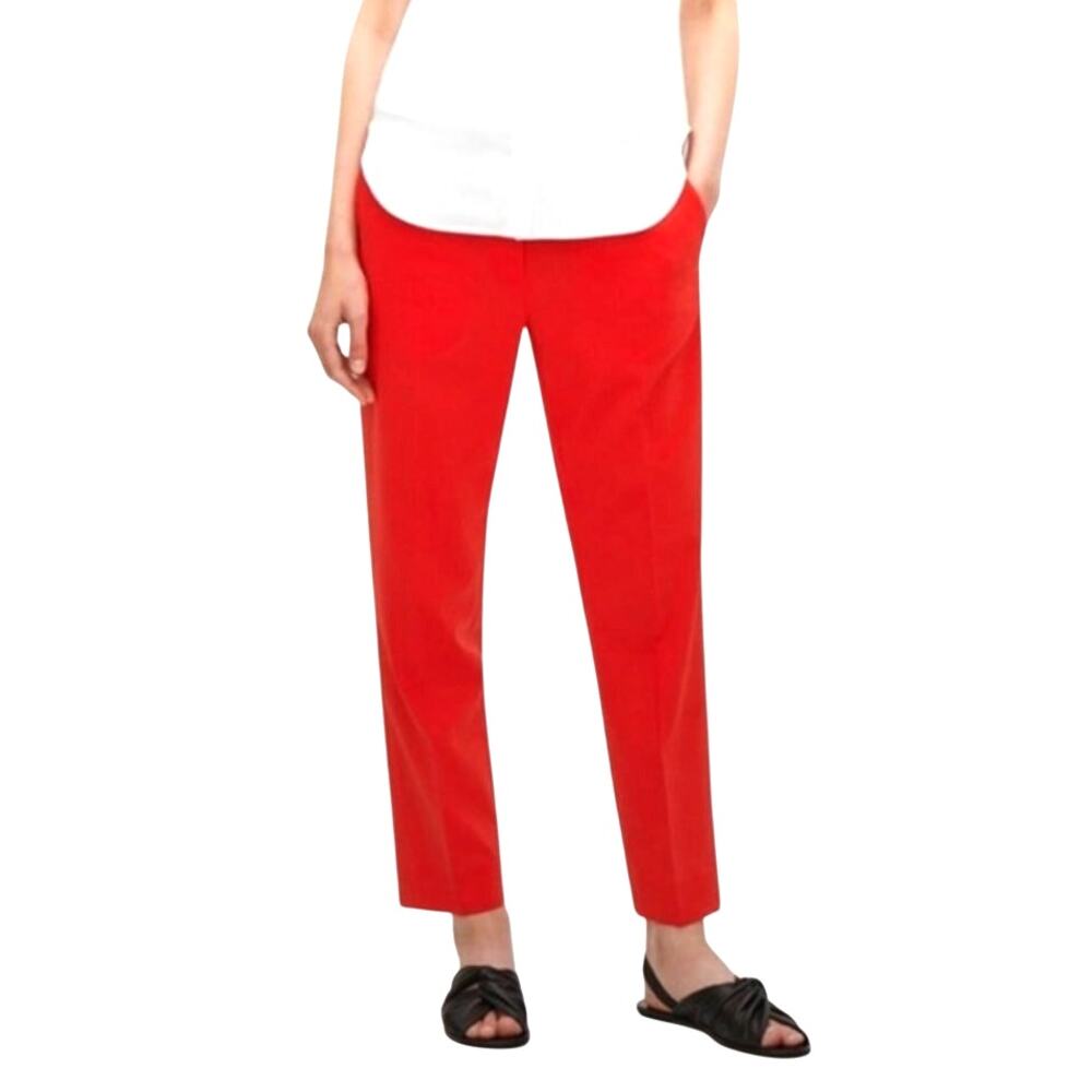 COS Slim Tapered Ankle Pants 12 Tomato Red Scandinavian Quite Luxury Modern Bold